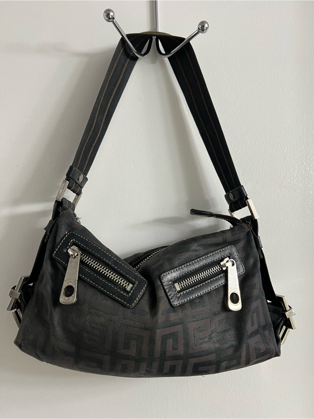 Givenchy Brown/Black Monogram Shoulder Bag (PROJECT BAG)